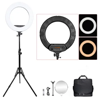 18 Inch FT-R480 Ring Lamp Bi-color Photographic Lighting 3200-5800K 48W Led Ring Light Tripod Mirror for Phone Camera
18 Inch FT-R480 Ring Lamp Bi-color Photographic Lighting 3200-5800K 48W Led Ring Light Tripod Mirror for Phone Camera