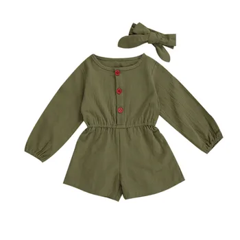 6-36M Infant Baby Toddler Autumn Fall Rompers Button Front Jumpsuit For Infant Baby Boys Girls Shorts Rompers With Headband Set
6-36M Infant Baby Toddler Autumn Fall Rompers Button Front Jumpsuit For Infant Baby Boys Girls Shorts Rompers With Headband Set