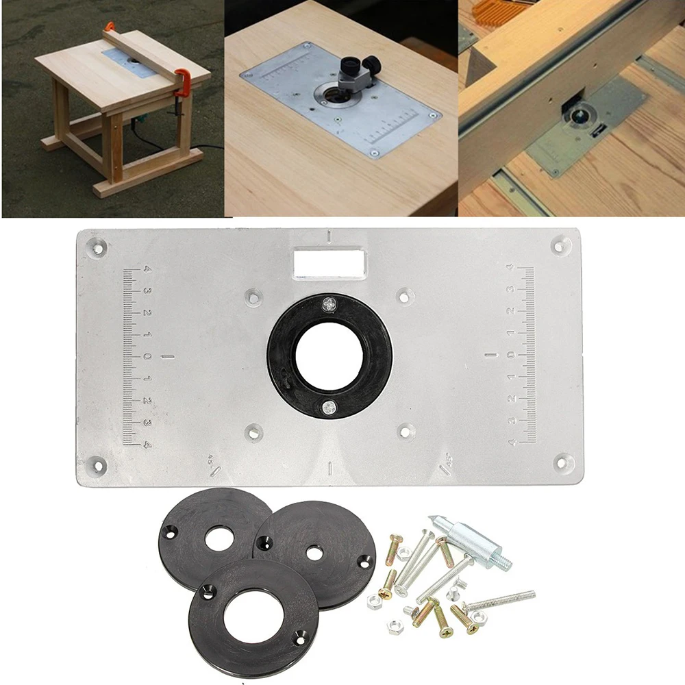 Multifunctional Aluminum Alloy Router Table Insert Plate with 4 Loops Screws for Woodworking Benches
Multifunctional Aluminum Alloy Router Table Insert Plate with 4 Loops Screws for Woodworking Benches