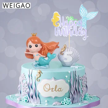 WEIGAO Little Mermaid Party Cake Toppers Happy Birthday Cake Topper Birthday Party Decorations Kids Under The Sea Party Supplies
WEIGAO Little Mermaid Party Cake Toppers Happy Birthday Cake Topper Birthday Party Decorations Kids Under The Sea Party Supplies