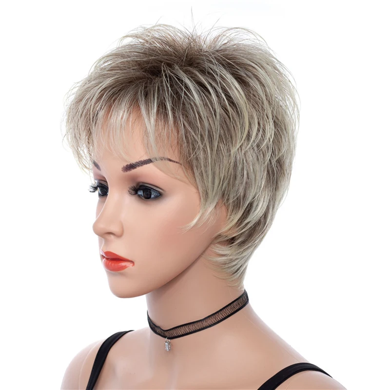 Short Pixie Cut Synthetic Wig With Bangs For Women Mixed Grey Natural Straight Wave Fluffy Hair Heat Resistant Fiber Cosplay Wig
Short Pixie Cut Synthetic Wig With Bangs For Women Mixed Grey Natural Straight Wave Fluffy Hair Heat Resistant Fiber Cosplay Wig