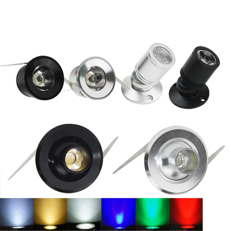 Dimmable LED Spotlights led ceiling Down lights Silver Black 1W 3W Light bulbs for cabinet counter showcase AC110V 220V 
Dimmable LED Spotlights led ceiling Down lights Silver Black 1W 3W Light bulbs for cabinet counter showcase AC110V 220V