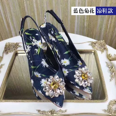 Flower Crystal Pattern Women Sandals High Heels Woman Shoes Slingback Buckle Design Woman Gladiator Lemon Stiletto Pointed Toe
Flower Crystal Pattern Women Sandals High Heels Woman Shoes Slingback Buckle Design Woman Gladiator Lemon Stiletto Pointed Toe