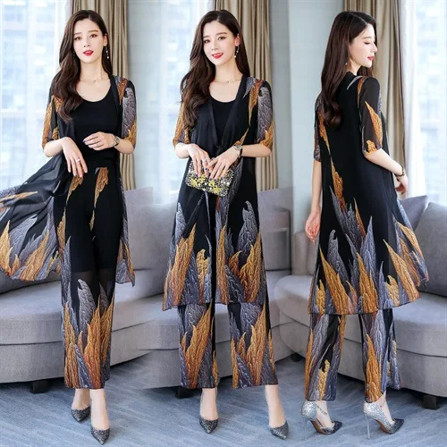 Fashion Set Divided Skirt Women's Western Style Summer Wear 2019 New Style Elegant Chiffon Very Fairy of Vest Loose Pants Three-
Fashion Set Divided Skirt Women's Western Style Summer Wear 2019 New Style Elegant Chiffon Very Fairy of Vest Loose Pants Three-
