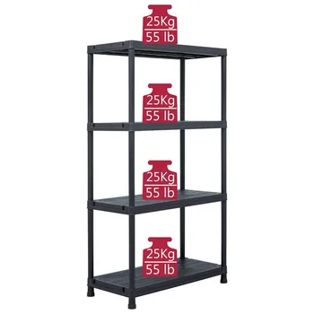 4-Shelf Plastic Shelving Unit Shelf Organizer Rack Storage Unit Commercial Grade Rack Utility for Bathroom Office Kitchen
4-Shelf Plastic Shelving Unit Shelf Organizer Rack Storage Unit Commercial Grade Rack Utility for Bathroom Office Kitchen