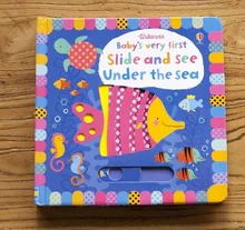 

Britain English 3D Baby's very first slide and see under the sea flip hole picture board book kids early education 6 orders