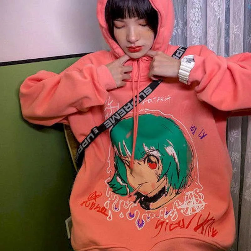 Autumn and winter hooded pullover hoodies women clothes 2020 loose pink lazy two-dimensional anime all-match blouse new casual t
Autumn and winter hooded pullover hoodies women clothes 2020 loose pink lazy two-dimensional anime all-match blouse new casual t
