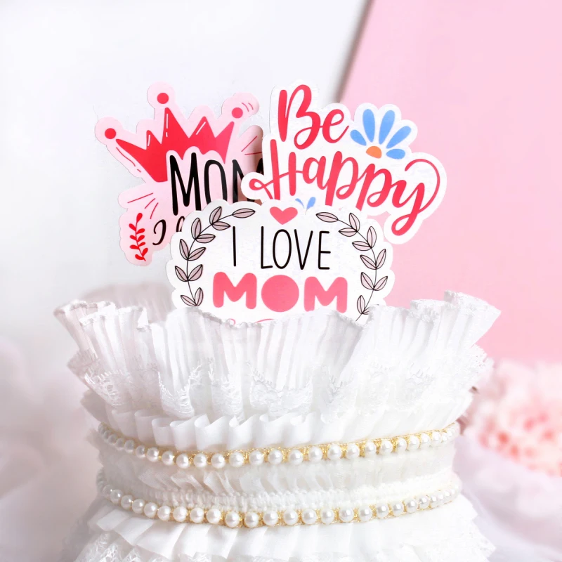Топпер для торта "С Днем матери" флажки украшения кексов "Лучшая Мама" дня