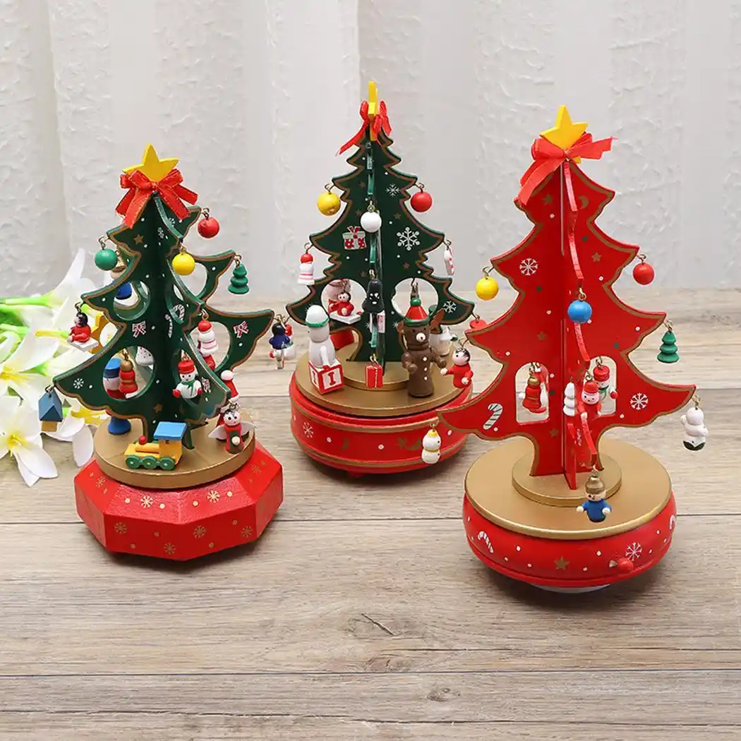 wooden christmas table top decoration traditional christmas tree