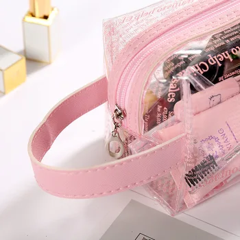 PVC Transparent Cosmetic Bag Creative Newspaper Pattern Jelly Storage Organizing Bag Waterproof Wash Bag
PVC Transparent Cosmetic Bag Creative Newspaper Pattern Jelly Storage Organizing Bag Waterproof Wash Bag