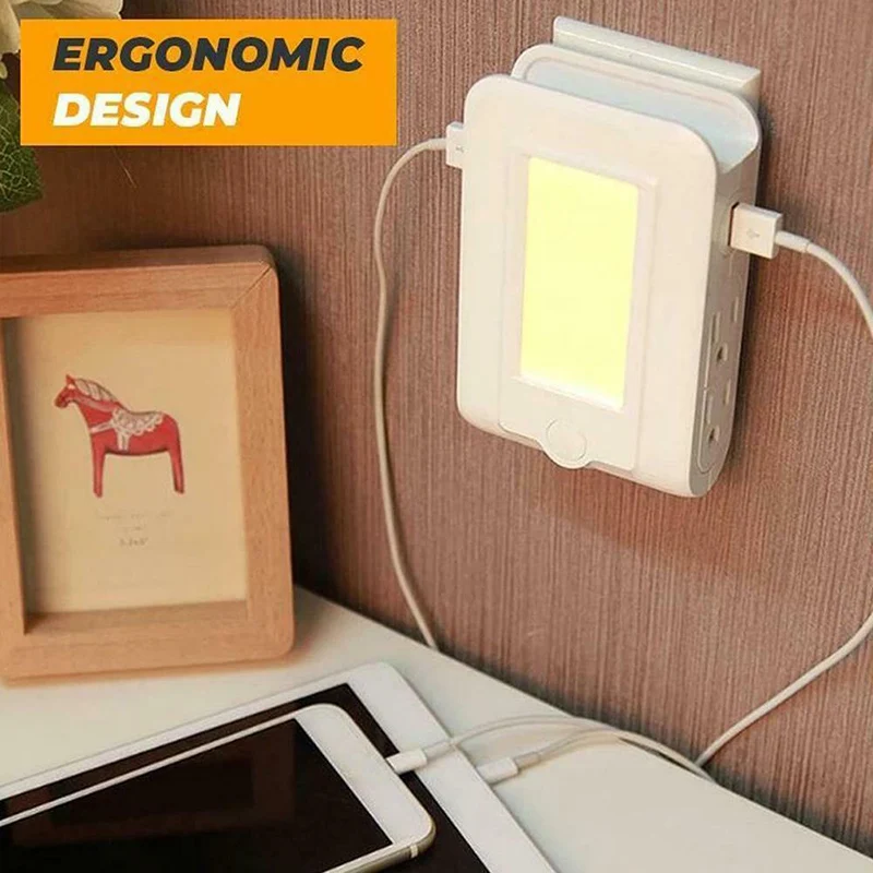 Multifunctional Power Adapter Socket LED Night Light Double USB Port Wall Outlet Charge Adapter P666
Multifunctional Power Adapter Socket LED Night Light Double USB Port Wall Outlet Charge Adapter P666