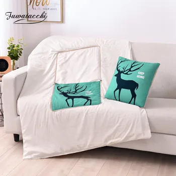 Pillow Blanket 2 in 1 Linen Warm Cartoon Deer Foldable Patchwork Quilt Blanket Printed for Home Office Car Throw Pillow Cushion
Pillow Blanket 2 in 1 Linen Warm Cartoon Deer Foldable Patchwork Quilt Blanket Printed for Home Office Car Throw Pillow Cushion