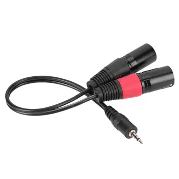 3-pin 2 XLR Male To 3.5 Mm Auxiliary Cable TRS Male Cable Audio Extension Cable Black Color Durable Portable for Microphone
3-pin 2 XLR Male To 3.5 Mm Auxiliary Cable TRS Male Cable Audio Extension Cable Black Color Durable Portable for Microphone