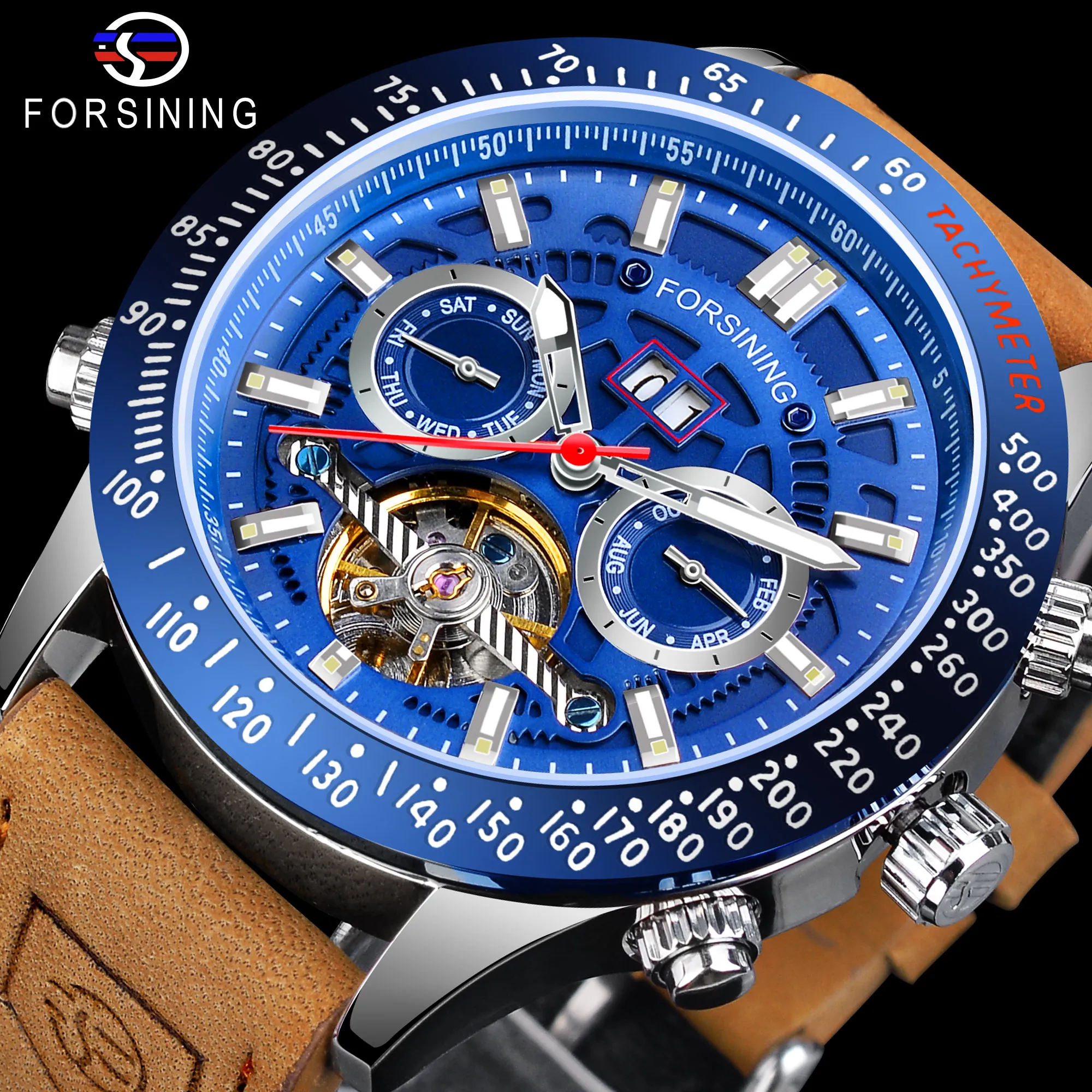 Forsining Waterproof Military Watches Men Mechanical Wristwatch Skeleton Tourbillon Automatic Watch Mens With Calendar Reloj
Forsining Waterproof Military Watches Men Mechanical Wristwatch Skeleton Tourbillon Automatic Watch Mens With Calendar Reloj