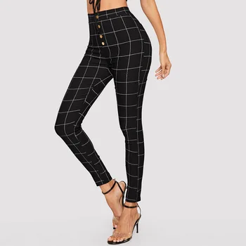 Vintage High Waist Plaid Pants Women Office Lady Workwear Trousers Female Skinny Elegant Pencil Pants Pantalones Mujer
Vintage High Waist Plaid Pants Women Office Lady Workwear Trousers Female Skinny Elegant Pencil Pants Pantalones Mujer