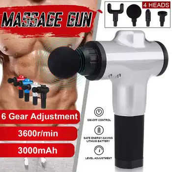 6 Gear 4 Heads Muscle Massager Therapy Massage Guns Pain Relief 3600r/min 3000mAh Body Relaxation Slimming Tissue Massage Guns 
6 Gear 4 Heads Muscle Massager Therapy Massage Guns Pain Relief 3600r/min 3000mAh Body Relaxation Slimming Tissue Massage Guns
