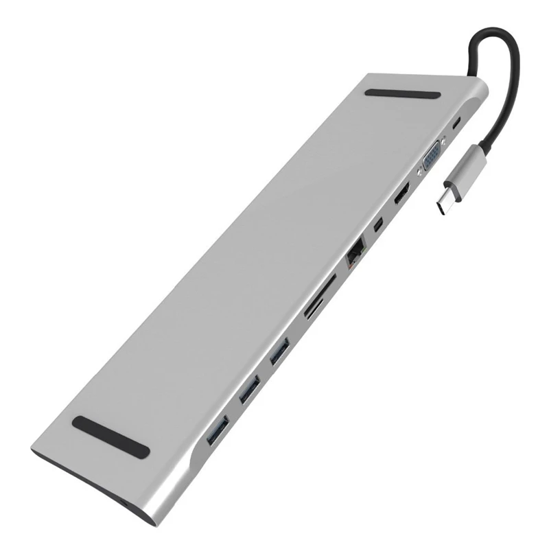 Docking USB-C to VGA HDMI Mini Displayport Ethernet 3 HUB TF SD Charger Card Reader Multiport Adapter 11 in 1
Docking USB-C to VGA HDMI Mini Displayport Ethernet 3 HUB TF SD Charger Card Reader Multiport Adapter 11 in 1