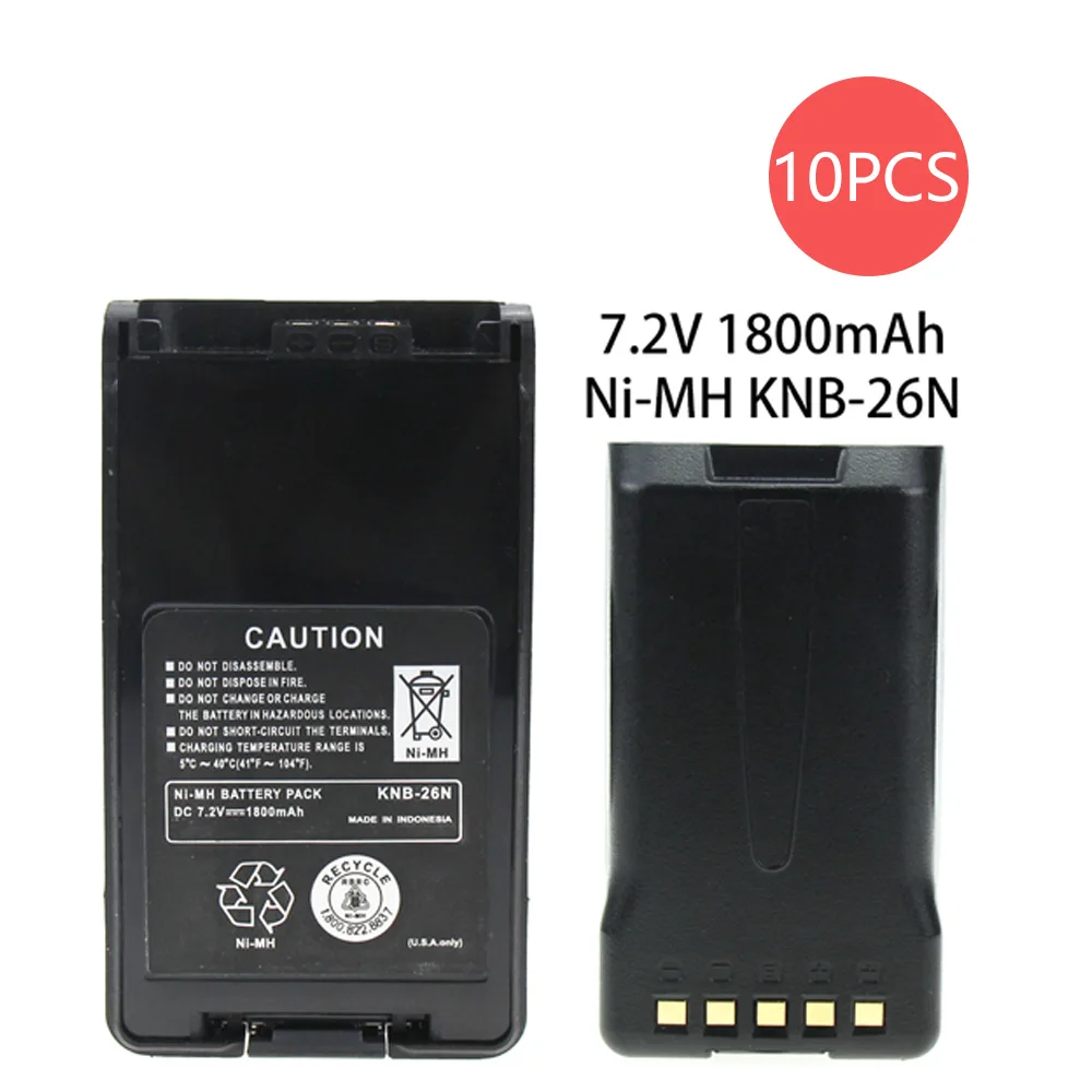 10 Pcs KNB-26N 7.2V 1800mAh Ni-MH Battery Extended Replacement For Kenwood NX-220 NX-420 NX-320 Radio Walkie Talkie
10 Pcs KNB-26N 7.2V 1800mAh Ni-MH Battery Extended Replacement For Kenwood NX-220 NX-420 NX-320 Radio Walkie Talkie
