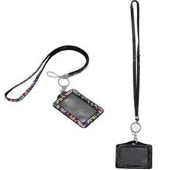 2x Rhinestone Crystal Work Card ID Case Holder Lanyard Sling (Black&Colorful) 
2x Rhinestone Crystal Work Card ID Case Holder Lanyard Sling (Black&Colorful)