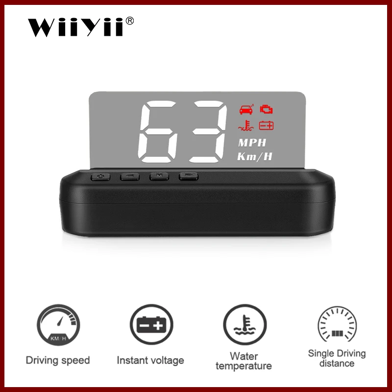 C100 HUD Display Intelligent Alarm System Universal Windshield Projector Driving Safety OBD2 Overspeed Warning
C100 HUD Display Intelligent Alarm System Universal Windshield Projector Driving Safety OBD2 Overspeed Warning