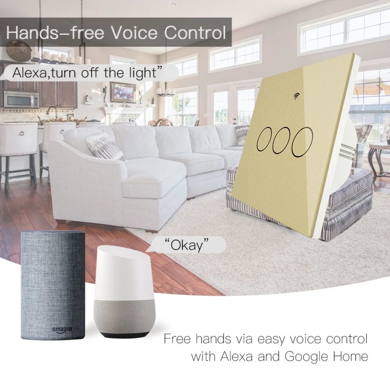 Touch Switch Smart Light Switch Panel Wall Interruptor 1/2/3 Gang Wifi Light Switch EU Standard Work With Alexa Google Home Tuya
Touch Switch Smart Light Switch Panel Wall Interruptor 1/2/3 Gang Wifi Light Switch EU Standard Work With Alexa Google Home Tuya
