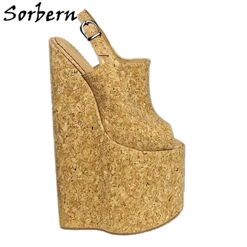 

Sorbern Crok Women Sandals 12 Inch Slingback Shoes Wedges Platform Summer Style Heels Open Toe Dropshipping 2020 Fetish Shoes