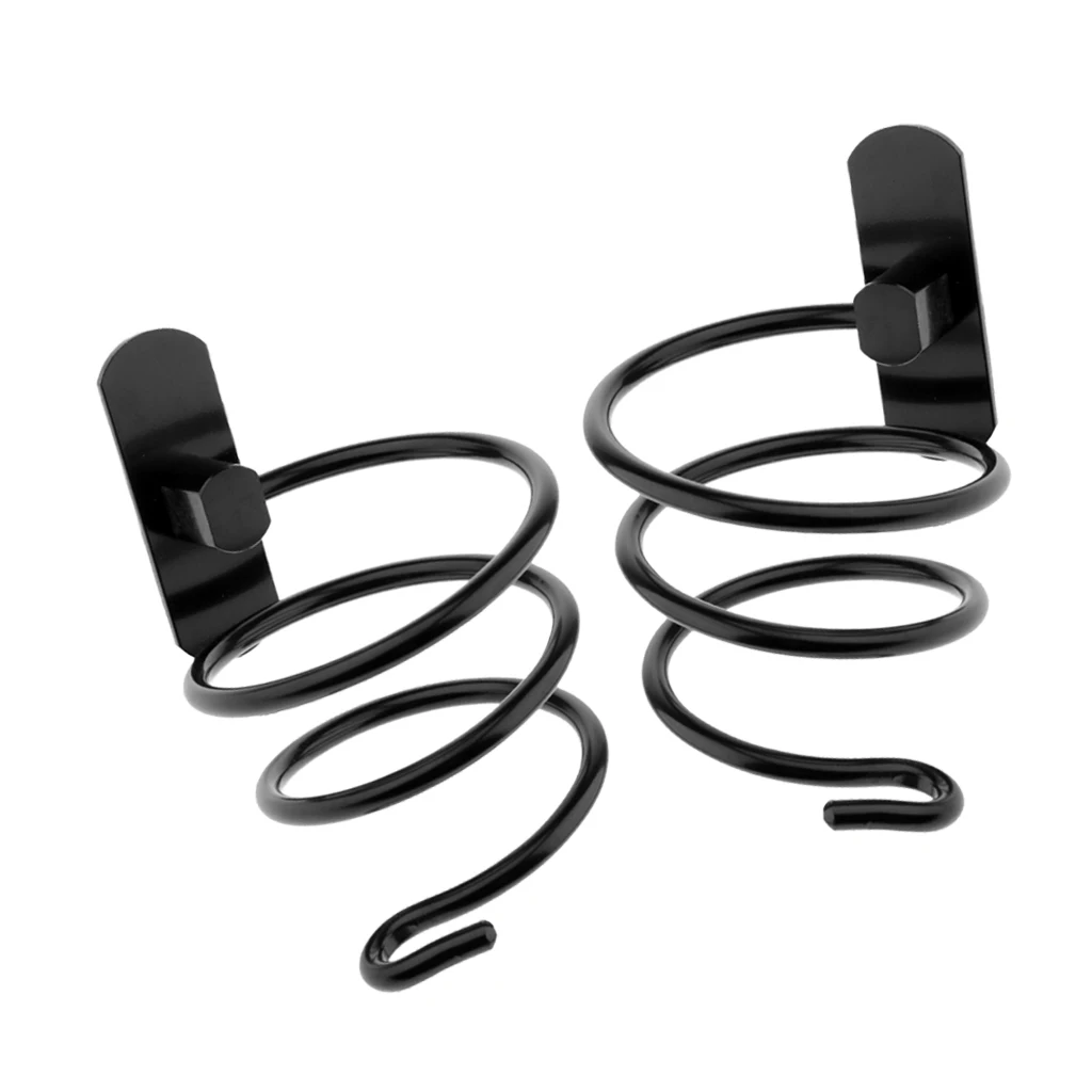 Set of 2, Spiral Style Hair Dryer Stand Holder Wall Mounted, Great Bathroom Washroom Organizer Set of 2, Spiral Style Hair Dryer Stand Holder Wall Mounted, Great Bathroom Washroom Organizer