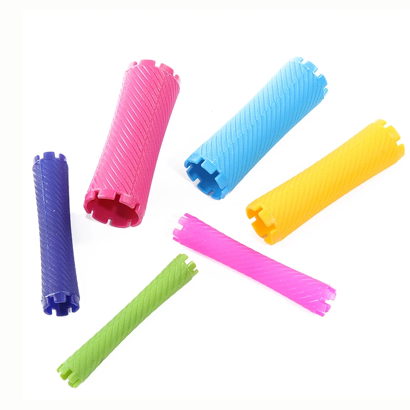 Description Picture 5 of item3 Packs/set 9mm Hair Perm Rods with Rubber Bands Kit Cold Permanent Bar Plastic Curlers Rollers Set Wave Fluffy Corn Hair 1507