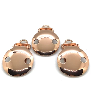 25pcs Small Loop 5mm COPPER HUE ROSE GOLD COLOR 2 Holes Pacifier Clips Suspender Clips EN-12586
25pcs Small Loop 5mm COPPER HUE ROSE GOLD COLOR 2 Holes Pacifier Clips Suspender Clips EN-12586