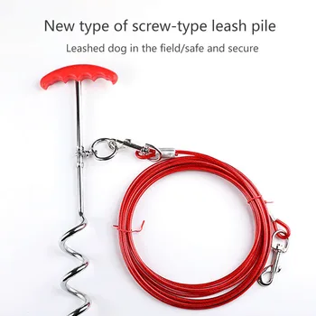 Dog Collars Leather Tie Out Cable for Dogs with Durable Metal Hooks for Outdoor Yard Camping Pet Lead Rust Proof 
Dog Collars Leather Tie Out Cable for Dogs with Durable Metal Hooks for Outdoor Yard Camping Pet Lead Rust Proof