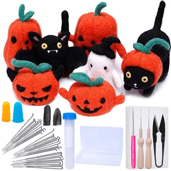 LMDZ Needle Felting Kit for Beginners, Needle Felting Starter Kit with 7 Pcs Photo Instructions, Halloween Ghost for Halloween
LMDZ Needle Felting Kit for Beginners, Needle Felting Starter Kit with 7 Pcs Photo Instructions, Halloween Ghost for Halloween