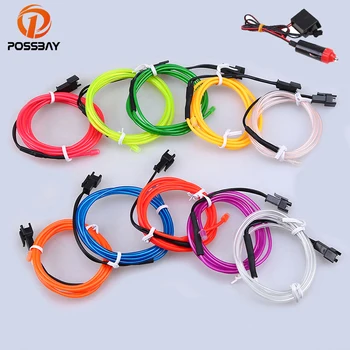 POSSBAY 2M DIY Decoration Auto Car Interior LED EL Wire Rope Strip Tube Foot Neon Light Line With 12V Output Connector Inverter
POSSBAY 2M DIY Decoration Auto Car Interior LED EL Wire Rope Strip Tube Foot Neon Light Line With 12V Output Connector Inverter