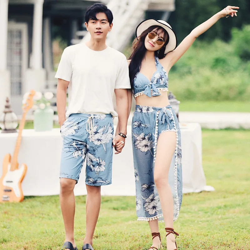 JINGEER 2019 New Style Bathing Suit Fashion Sweet Romantic Couples Women's Bikini Three-piece Set MEN'S Beach Shorts Swimming
JINGEER 2019 New Style Bathing Suit Fashion Sweet Romantic Couples Women's Bikini Three-piece Set MEN'S Beach Shorts Swimming