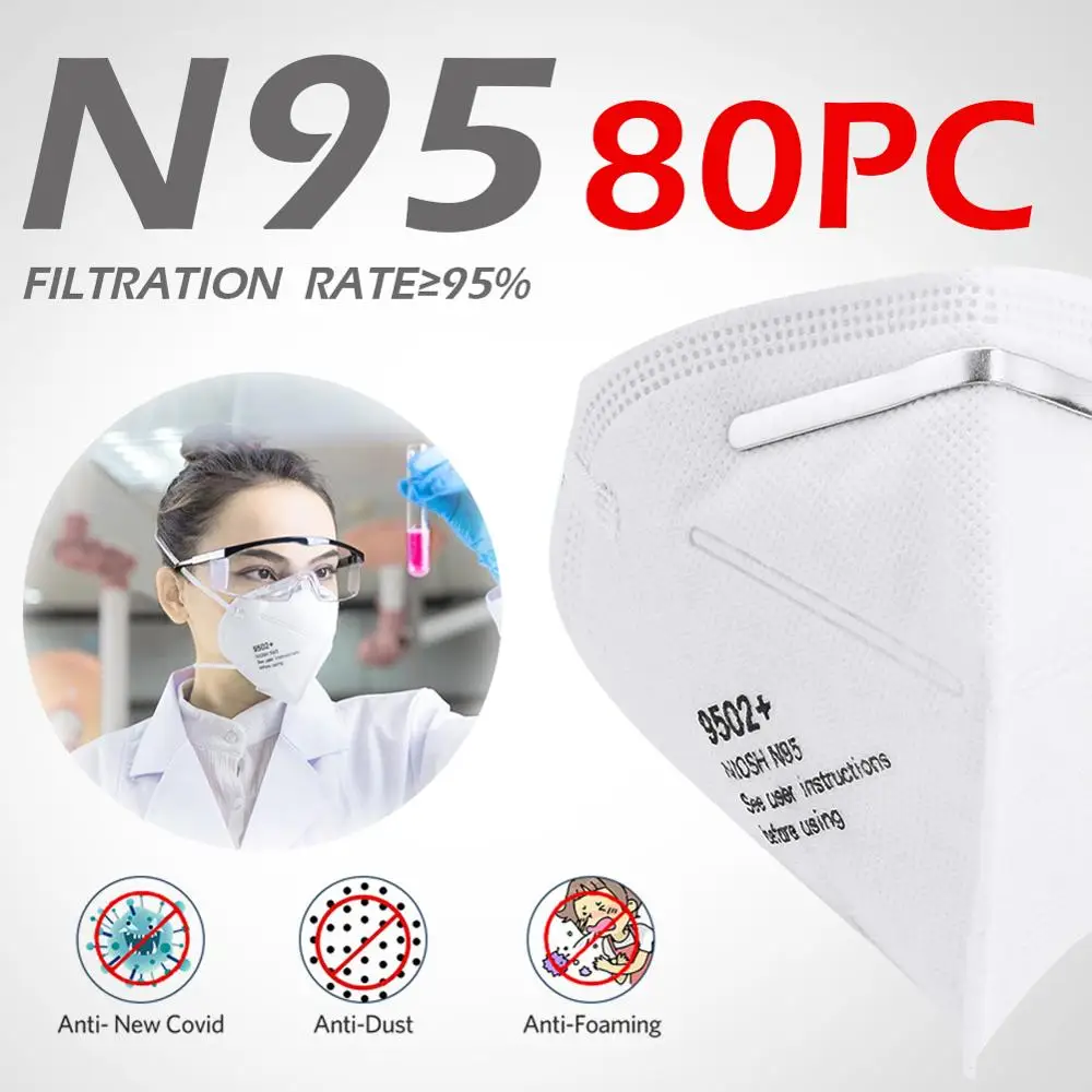 80pcs Spot sales KN95 Mask Infectious Disease Protection Face Masks Anti-dust Safety Protective Mouth Face Cover Anti-flu
80pcs Spot sales KN95 Mask Infectious Disease Protection Face Masks Anti-dust Safety Protective Mouth Face Cover Anti-flu