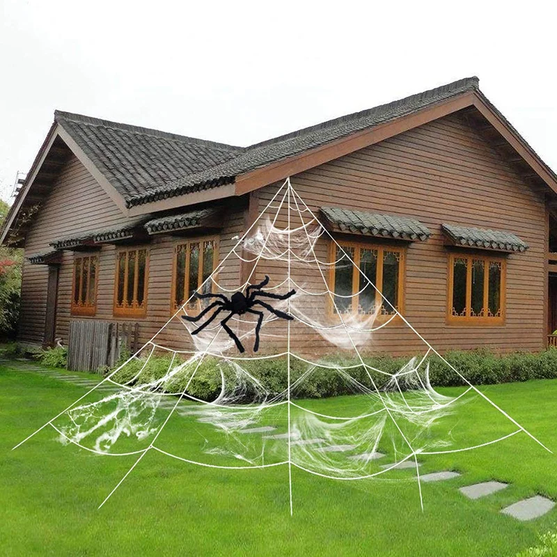 Outdoor Halloween Decorations Halloween Spider Decoration Triangular Mega Spider Web with Stretch Cobweb Set Party Yard Decor (W
Outdoor Halloween Decorations Halloween Spider Decoration Triangular Mega Spider Web with Stretch Cobweb Set Party Yard Decor (W