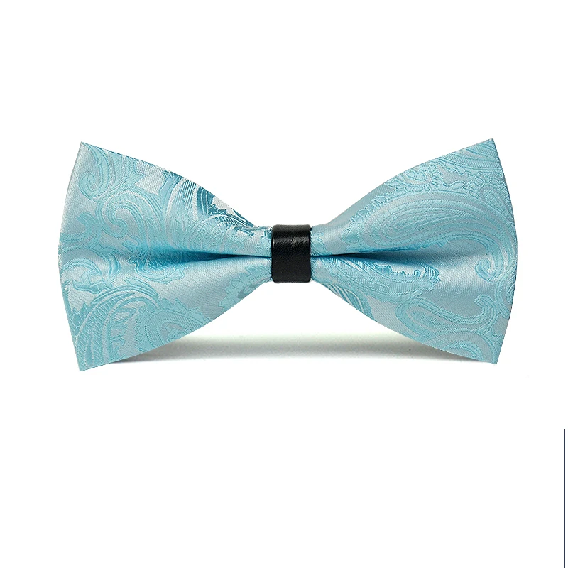 

Vintage Sky Blue Paisley Two Layer Bowtie For Men Fashion High Quality Groom Wedding Party Butterfly Bow Tie Set Male Gift 22