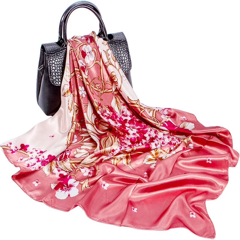 Women Fashion Square Scarf Bandana Vintage Boho Bohemian Style Flower Print Shawl Hijab Imitate Silk Satin Kerchief 35"*35"
Women Fashion Square Scarf Bandana Vintage Boho Bohemian Style Flower Print Shawl Hijab Imitate Silk Satin Kerchief 35"*35"