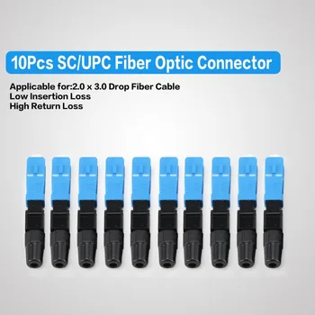10Pcs SC/UPC Fiber Optic Connector FTTH Embedded Single Mode Assembly Fiber Optic Quick Connector Fiber Optic Fast Connector
10Pcs SC/UPC Fiber Optic Connector FTTH Embedded Single Mode Assembly Fiber Optic Quick Connector Fiber Optic Fast Connector
