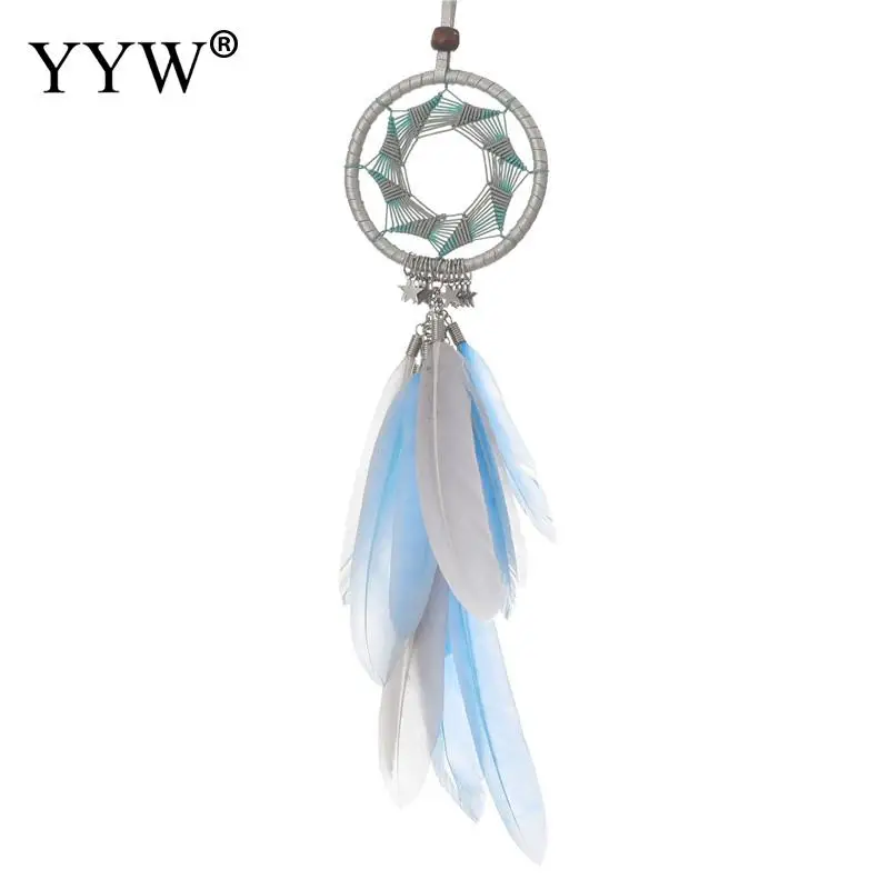Small Handmade Feather Dream Catcher Keyring Keychain Decor Car Bag Hanging Decoration Pendant Wool Dreamcatcher Gift | Дом и сад