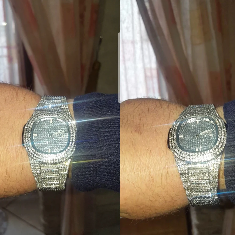 Часы наручные унисекс кварцевые серебристые стальные с украшением в стиле хип