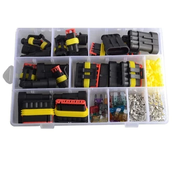 216Pcs HID Waterproof Automotive Wire Connector Plug 1-6P with Fuse Electrical Equipment Female Male Way
216Pcs HID Waterproof Automotive Wire Connector Plug 1-6P with Fuse Electrical Equipment Female Male Way