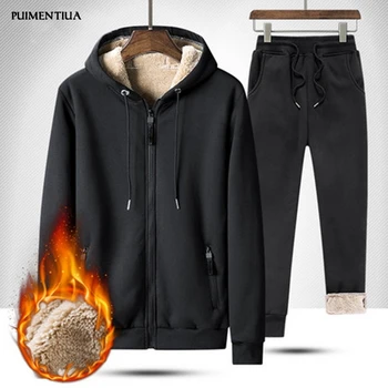 Puimentiua 2019 Men's Casual Warm Solid Tracksuit Full Zip Hoodies Fleece Joggers 2 Pieces Sets Autumn Winter Warm Sport Suits
Puimentiua 2019 Men's Casual Warm Solid Tracksuit Full Zip Hoodies Fleece Joggers 2 Pieces Sets Autumn Winter Warm Sport Suits