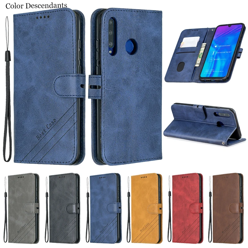 Чехол для Huawei Y7 2019 Кожаный флип-чехол Funda Y 7 Y72019 6 26 дюйма чехол телефона Магнитный