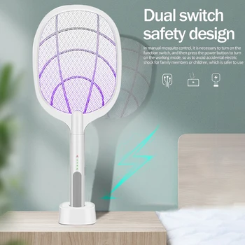 3000V Electric Insect Racket Swatter Zapper USB 1200mAh Rechargeable Mosquito Swatter Kill raqueta mata mosquito electrico
3000V Electric Insect Racket Swatter Zapper USB 1200mAh Rechargeable Mosquito Swatter Kill raqueta mata mosquito electrico