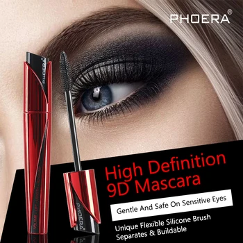 PHOERA Natural 9D Silk Fiber Lash Mascara Waterproof Mascara for Eyelash Extension Black Thick Long Curling Eyelash TSLM1 
PHOERA Natural 9D Silk Fiber Lash Mascara Waterproof Mascara for Eyelash Extension Black Thick Long Curling Eyelash TSLM1