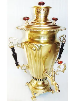 Samovar in the form of a "glass with faces". With "Gypsy pens." Material: polished brass. Volume: 3 L
Samovar in the form of a "glass with faces". With "Gypsy pens." Material: polished brass. Volume: 3 L