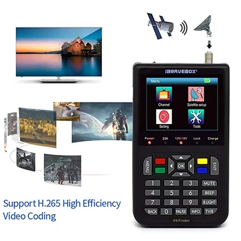 iBRAVEBOX V9 Finder HD Satellite Finder DVB S2 Digital H.265 Full 1080P FTA 3.5" LCD Built-in 3000mAh Battery Sat Finder Meter
iBRAVEBOX V9 Finder HD Satellite Finder DVB S2 Digital H.265 Full 1080P FTA 3.5" LCD Built-in 3000mAh Battery Sat Finder Meter