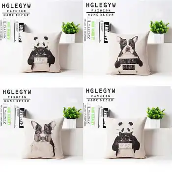 Dog Panda Pattern Cotton Linen Pillowcase for Home Office Sofa Seat Decor Textile Throw Printed Pillow Cover 
Dog Panda Pattern Cotton Linen Pillowcase for Home Office Sofa Seat Decor Textile Throw Printed Pillow Cover