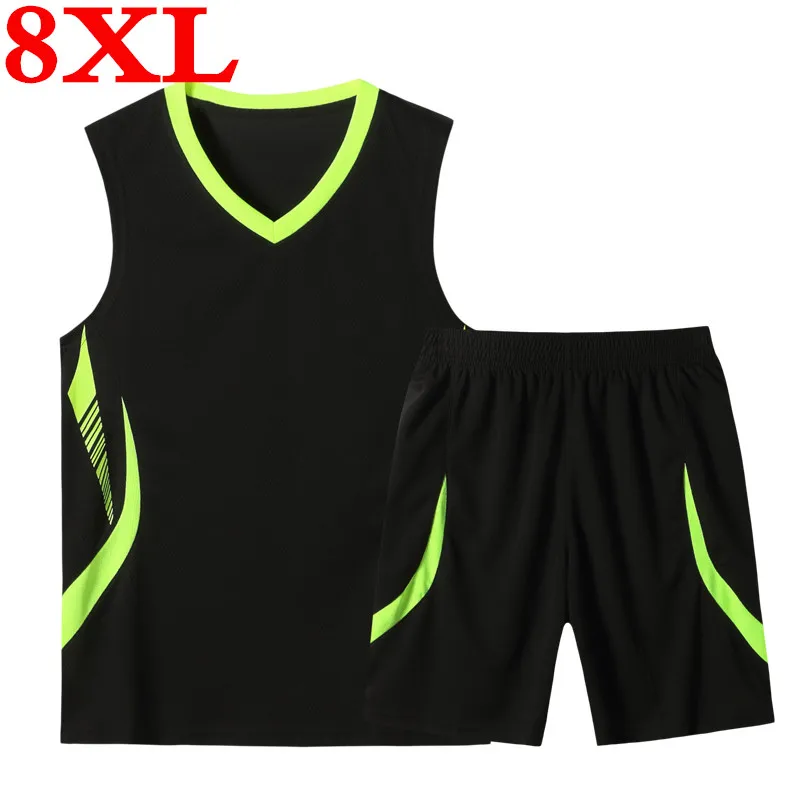 big plus size 8XL Basketball clothes Arrivals Men T Shirt Top Tee + Shorts Summer Two Pieces sleeveless Casual Tee Shirts Set 
big plus size 8XL Basketball clothes Arrivals Men T Shirt Top Tee + Shorts Summer Two Pieces sleeveless Casual Tee Shirts Set