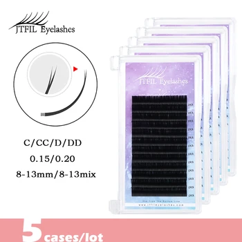 Flat Ellipse Lashes Flat Lash Extension for Professionals with Split Tips Soft Silk Flat Eye Lashes Matte Black Lash CC/DD Curl